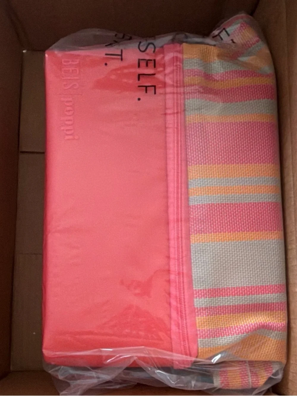 NWT BEIS x Poppi Limited Edition Striped Tote with detachable cooler - Picture 4 of 5